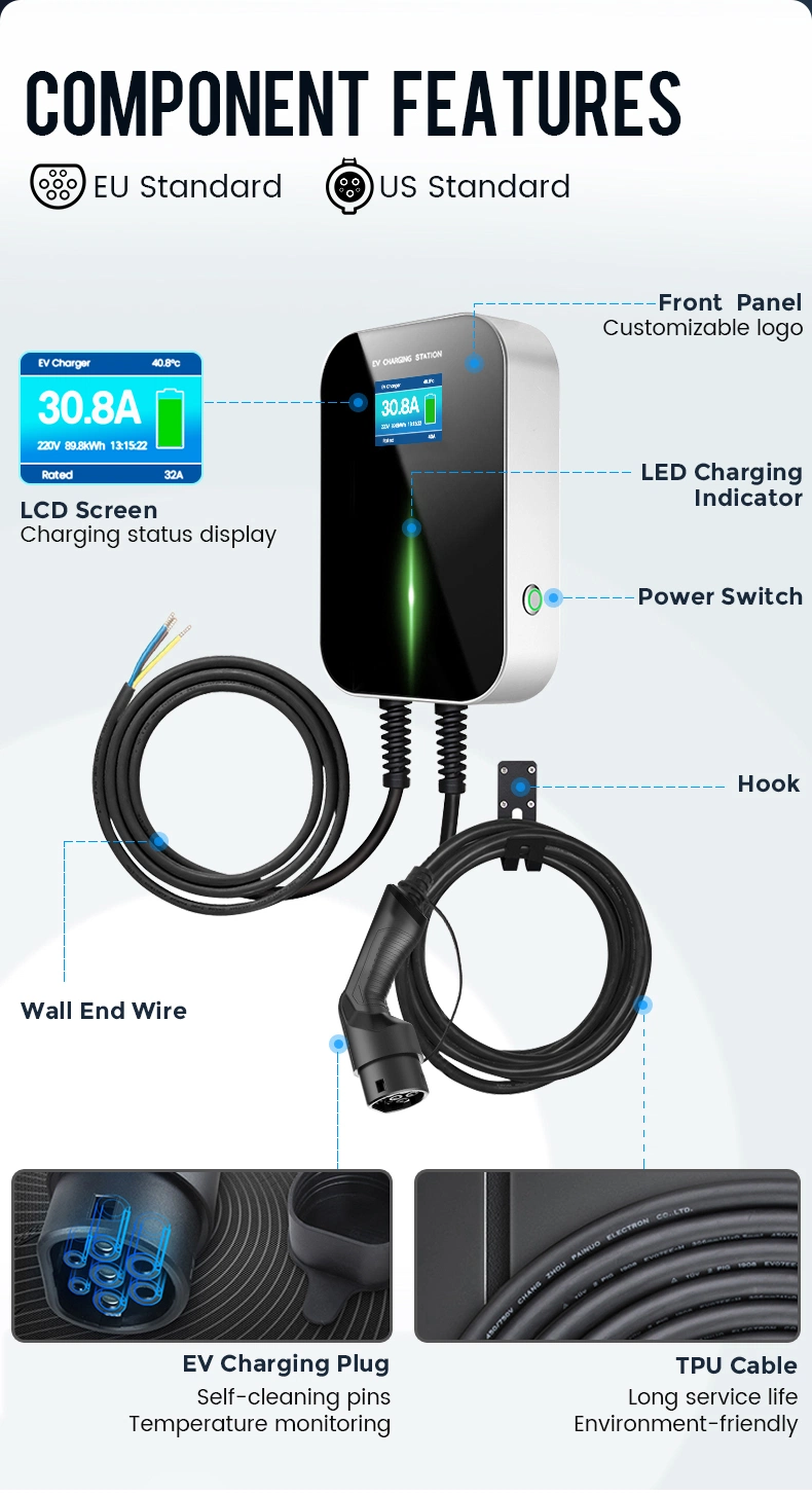 Besen Electric Car Charging Station with Type 2 Plug